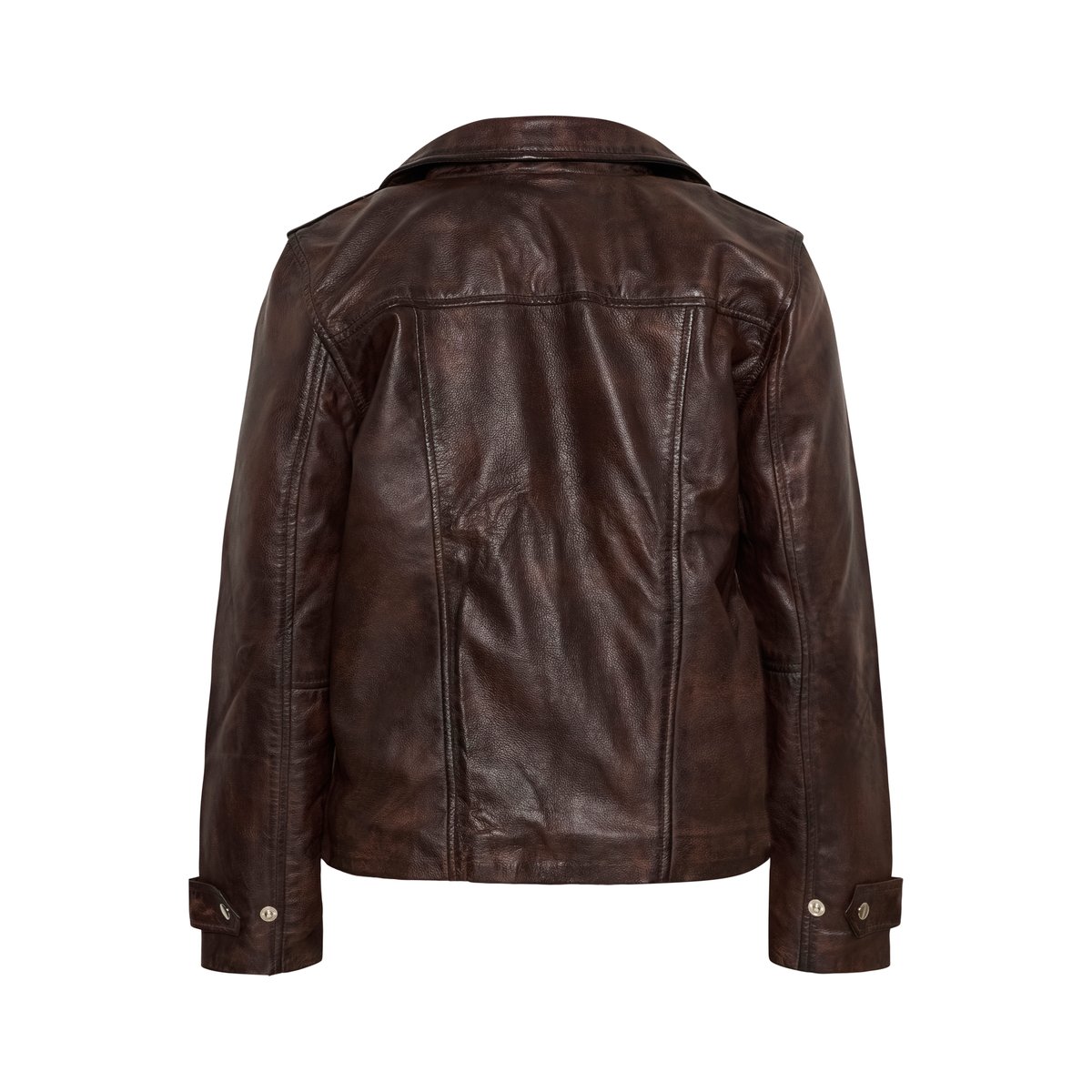 Veste en cuir noir rusty black, KAFFE CURVE