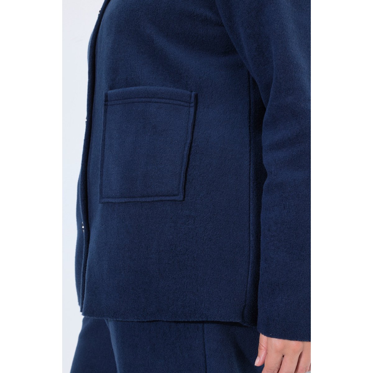 Veste en polaire, col montant marine, ULLA POPKEN
