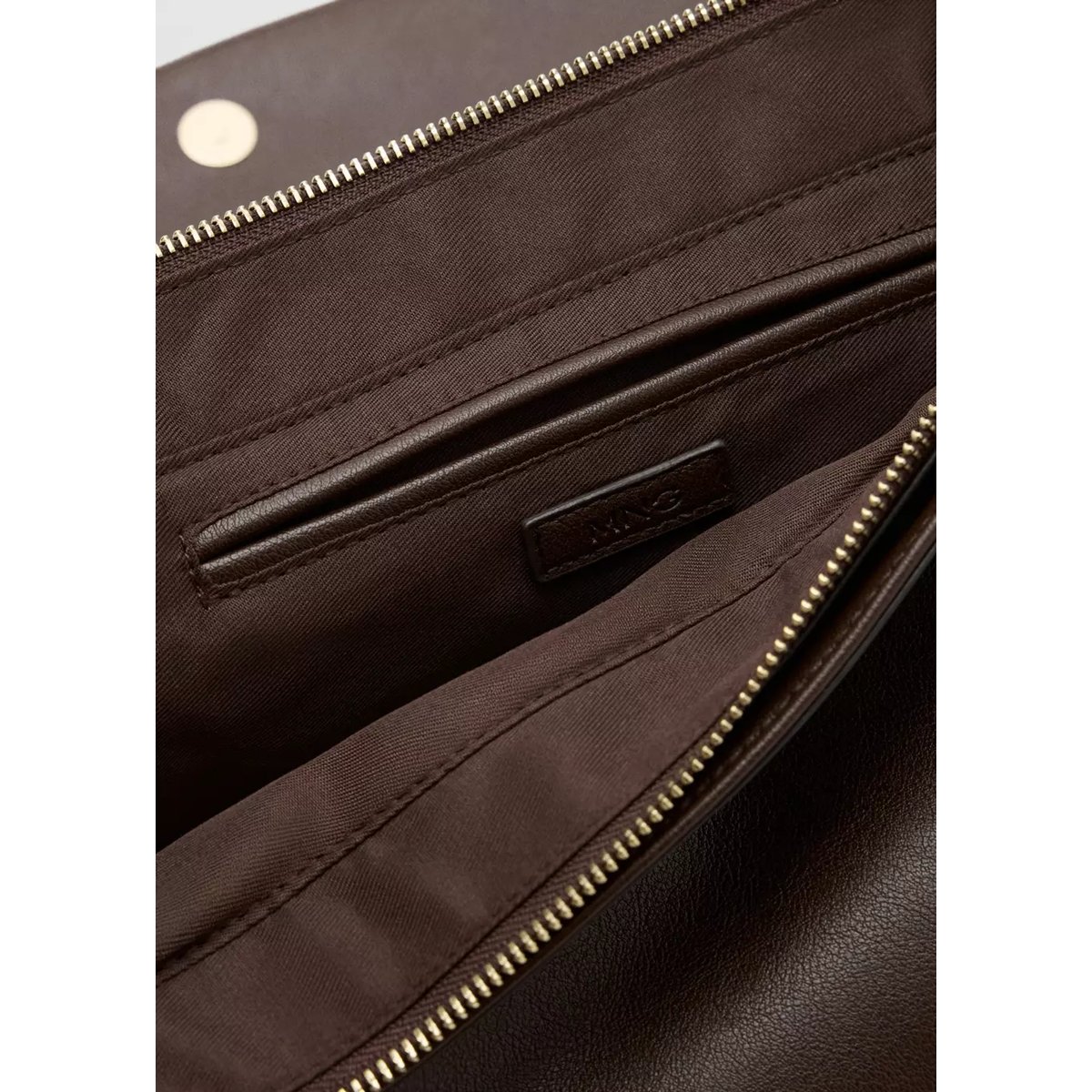 Sac porté épaule ovale chocolat, MANGO