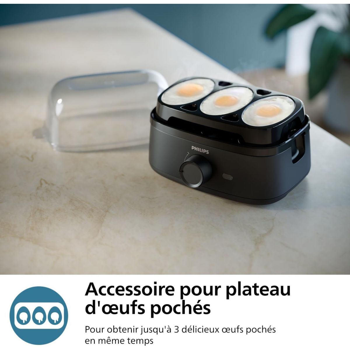 Cuiseur à oeufs série 3000 HD9137/90 couleur unique, PHILIPS