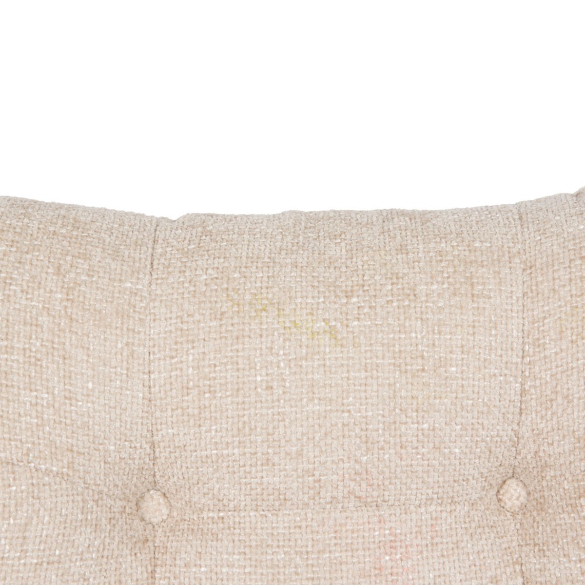 Fauteuil en tissu taupe et blanc Magnum crème / ivoire, AMADEUS