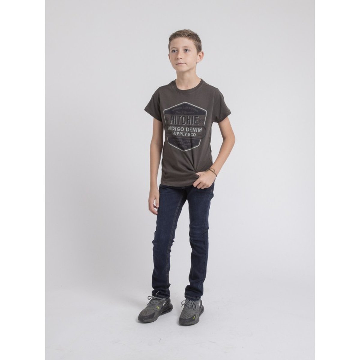 T-shirt Col Rond Pur Coton Jagny-j gris, RITCHIE