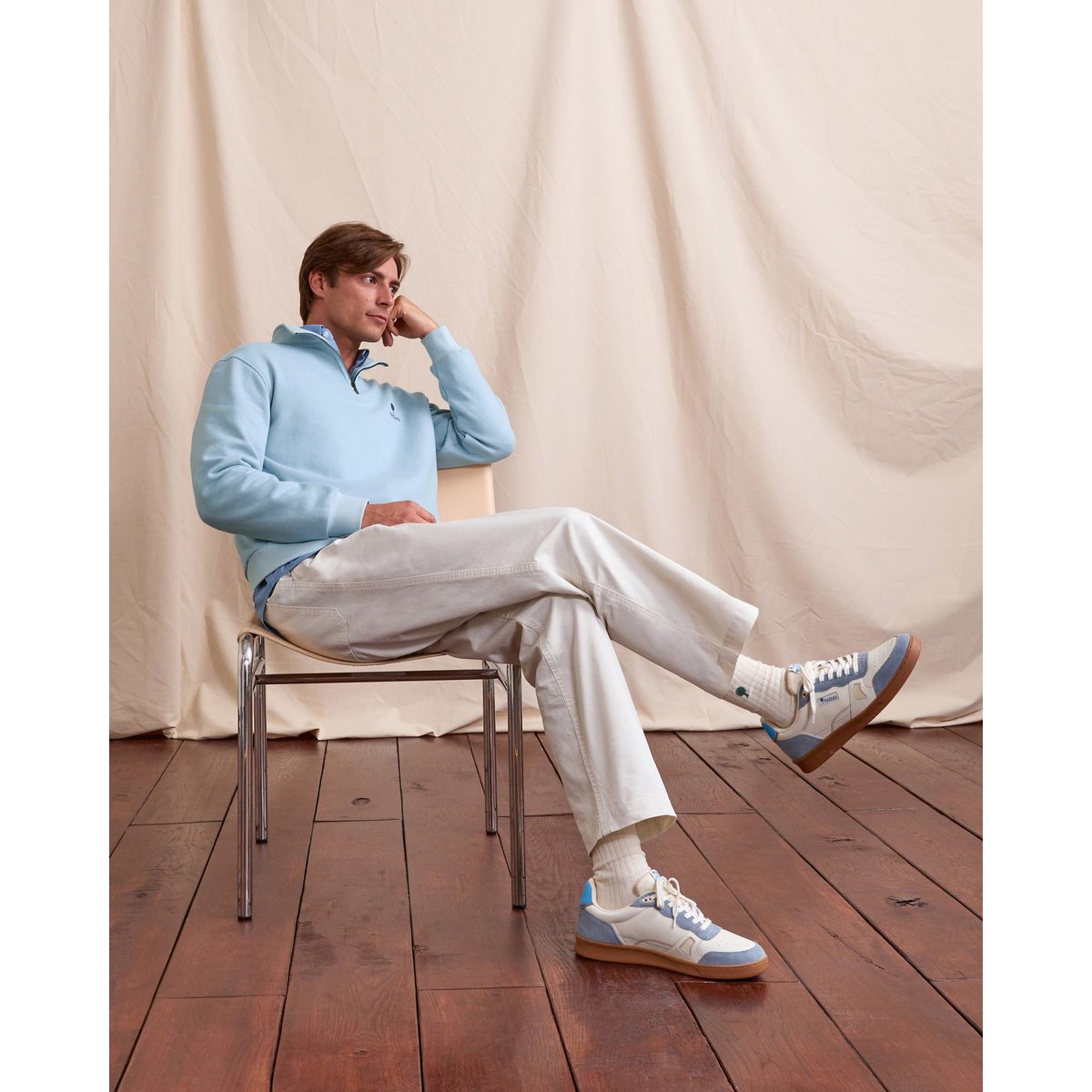 Sweat AMBOISE bleu ciel, FAGUO