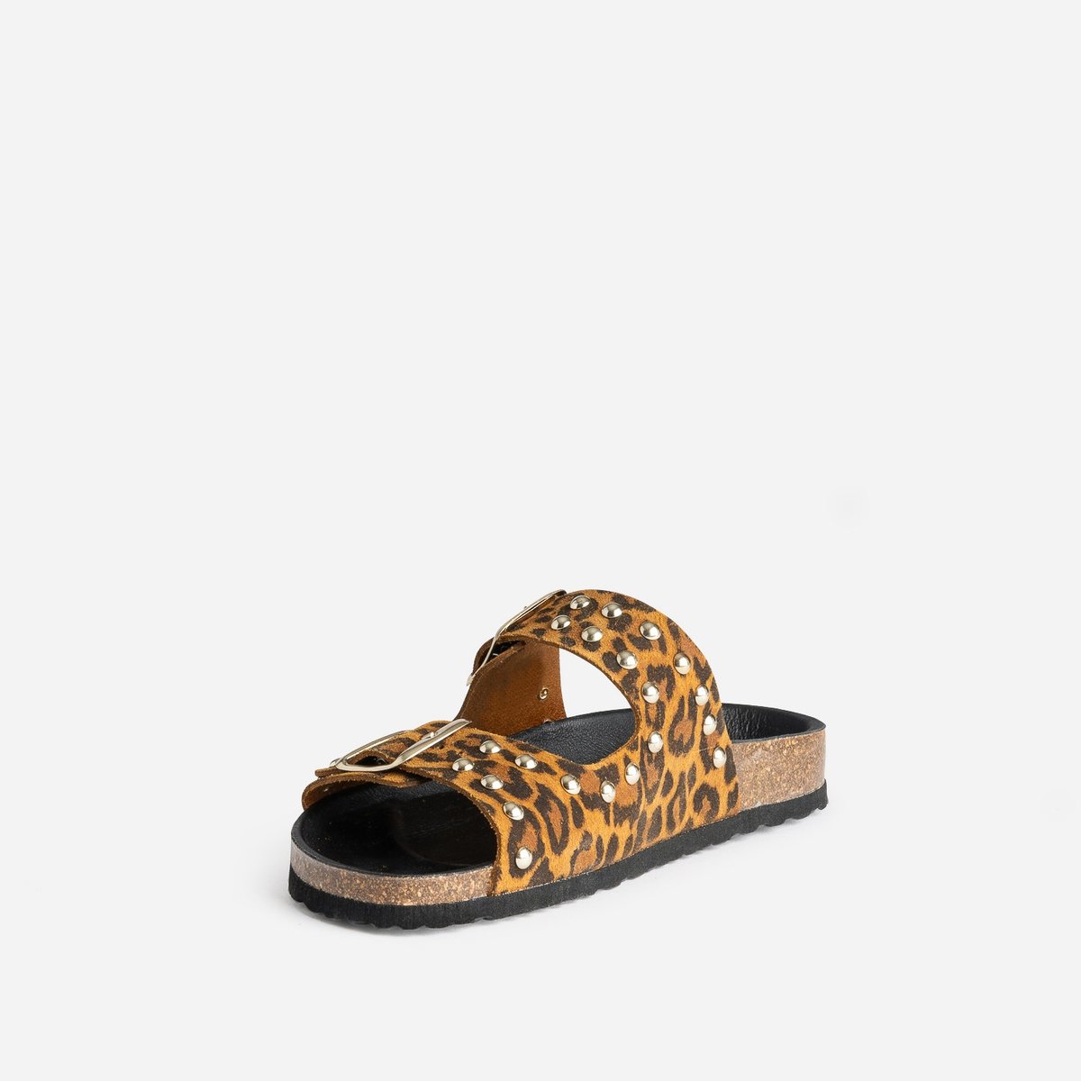 Mule en cuir ATHIA leopard, TEXTO