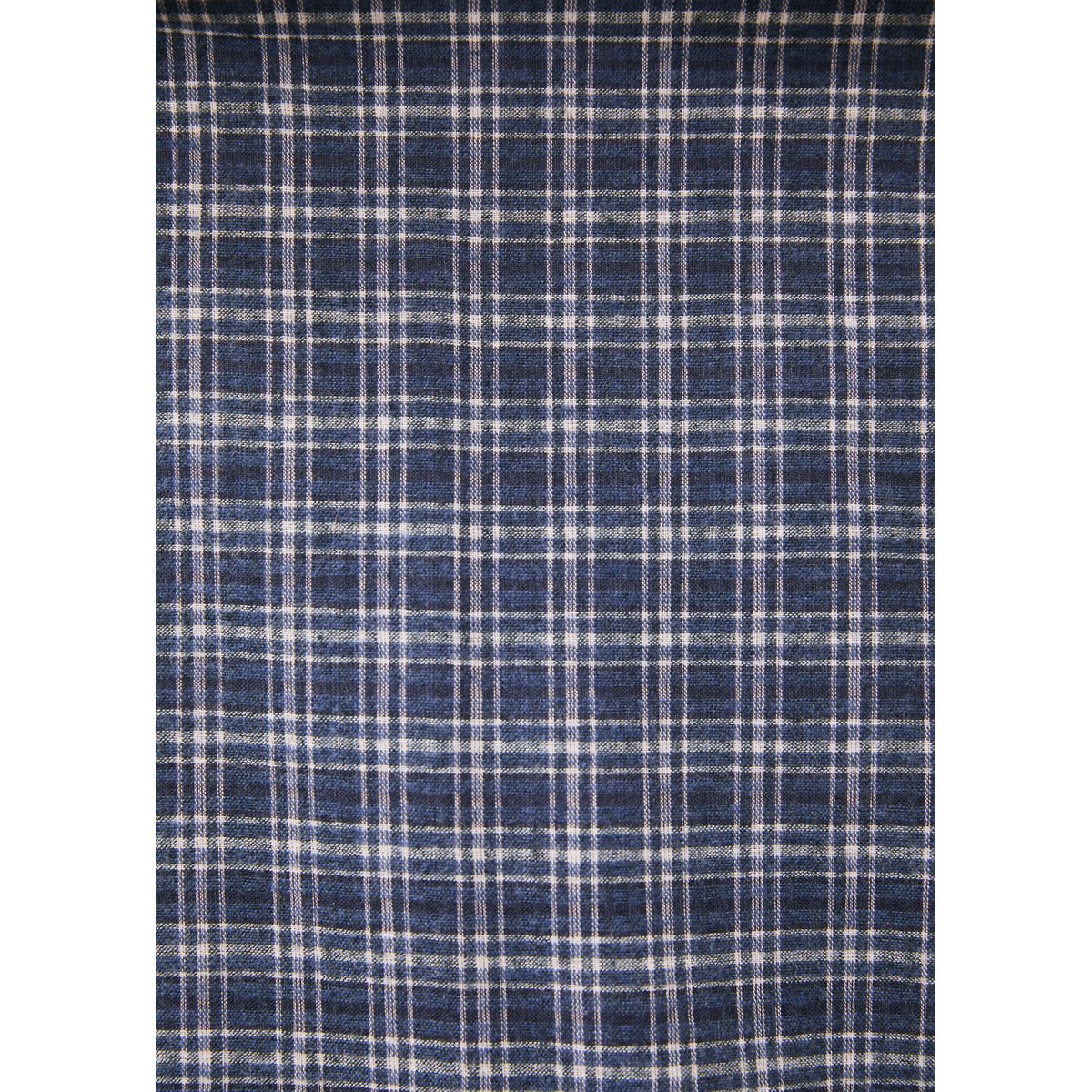 Robe chemise longue à carreaux manches longues marine, HUMILITY