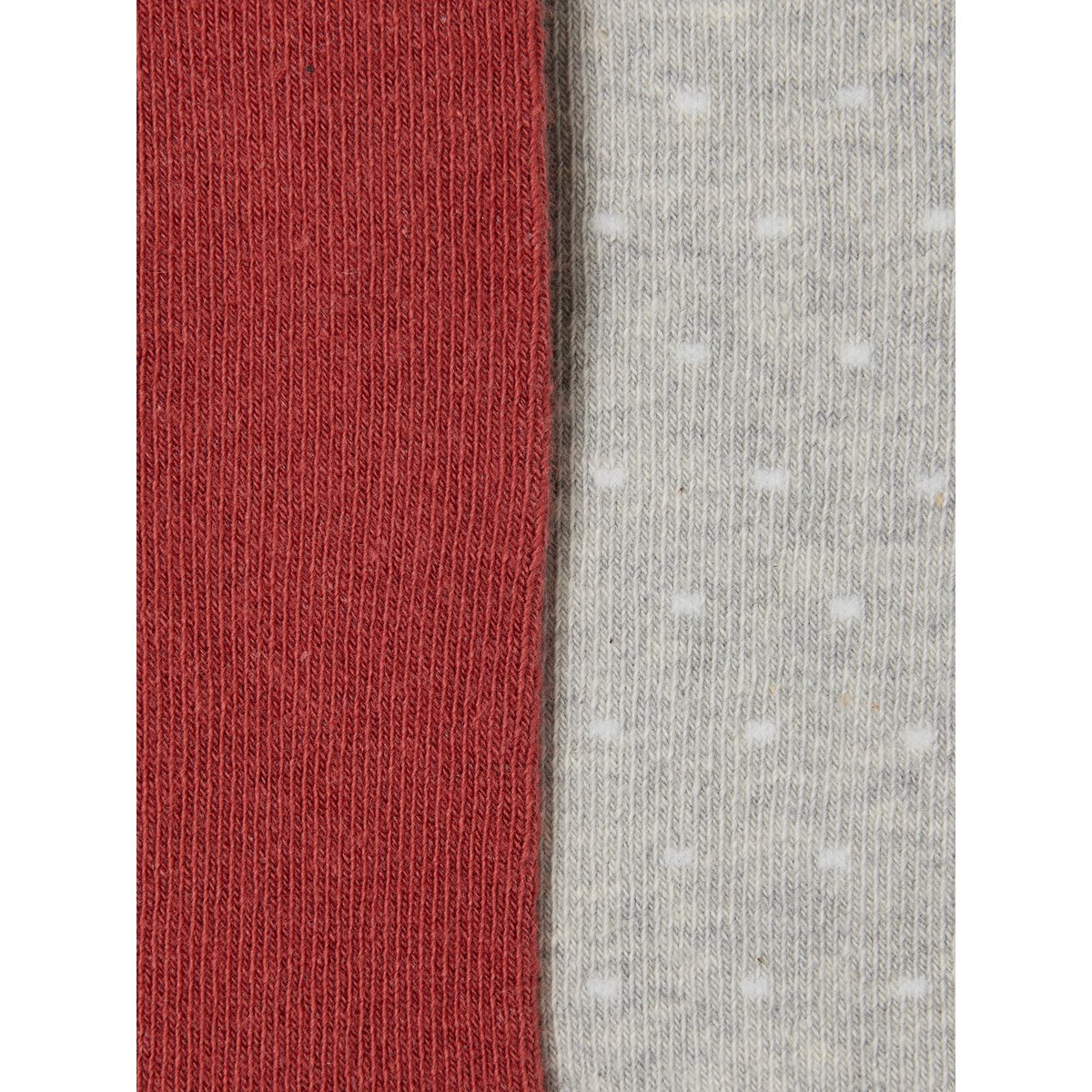 Lot de 2 paires de collants bébé pois gris chiné / uni, VERTBAUDET