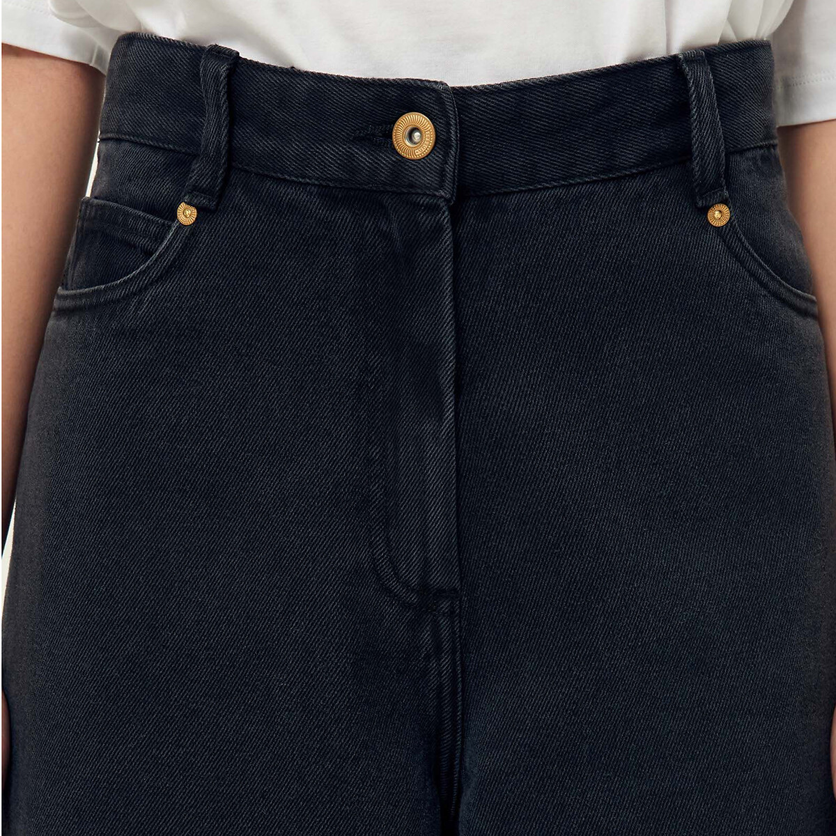 Pantalon large taille haute DALT noir, SESSUN