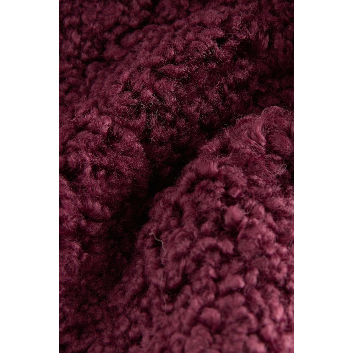 Manteau en peau lainée prune, NEXT