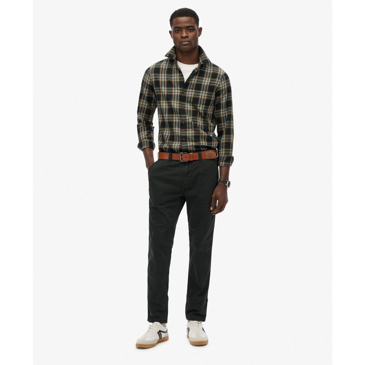 Pantalon Chino Utility noir délavé, SUPERDRY