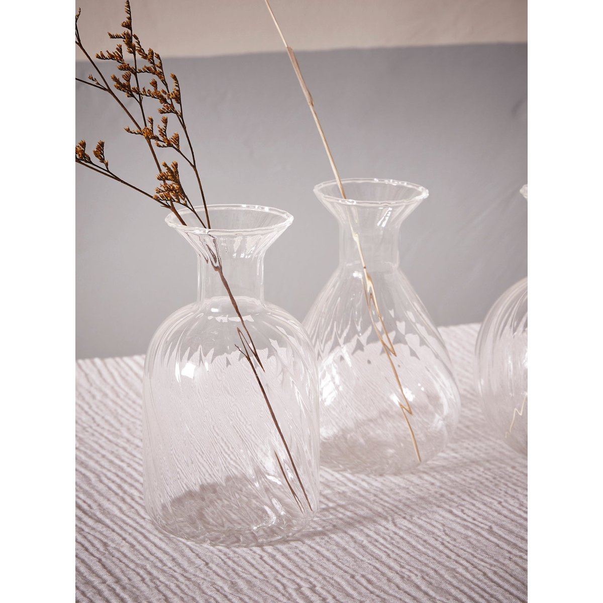 Soliflore en verre par lot de 3 transparent, CYRILLUS
