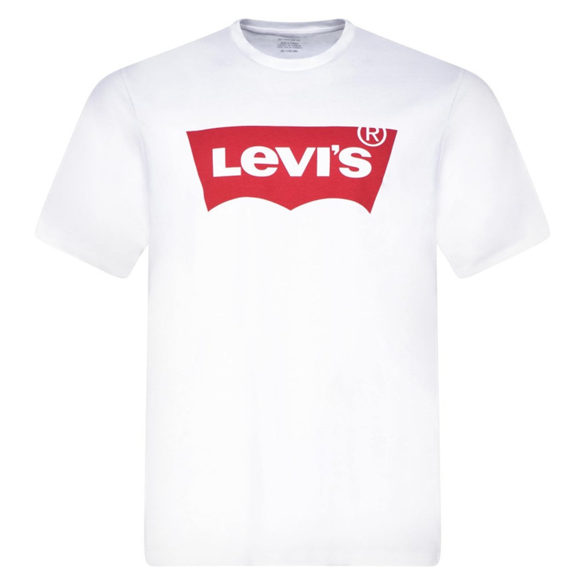 T-shirt Batwing blanc en coton uni coupe régular avec un col rond blanc, LEVI'S