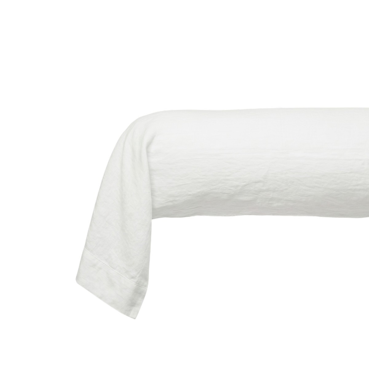 Taie De Traversin Uni - LIN LAVE blanc, TRADITION DES VOSGES