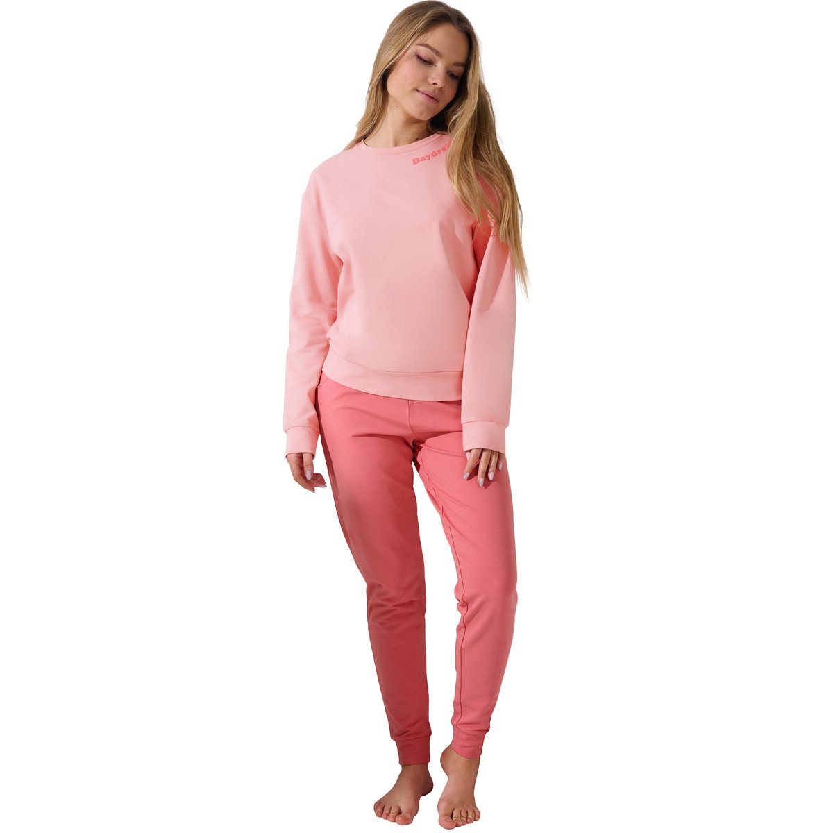 Pyjama pantalon resserré top manches longues Delightful rose, LISCA