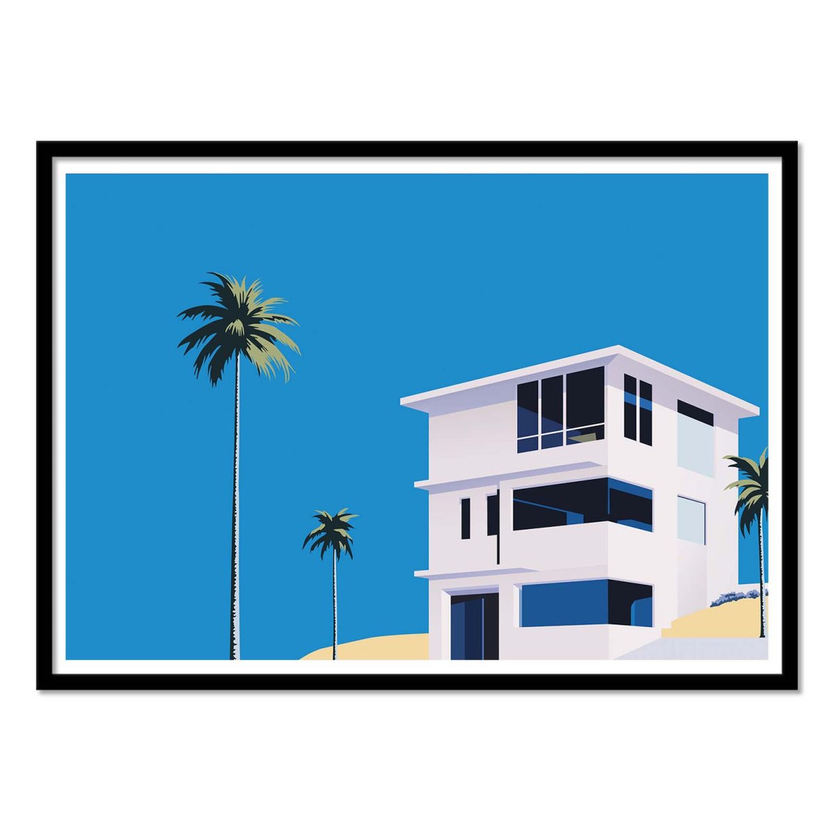 Affiche d'art - Beach House - Vistas Studio bleu, WALL EDITIONS