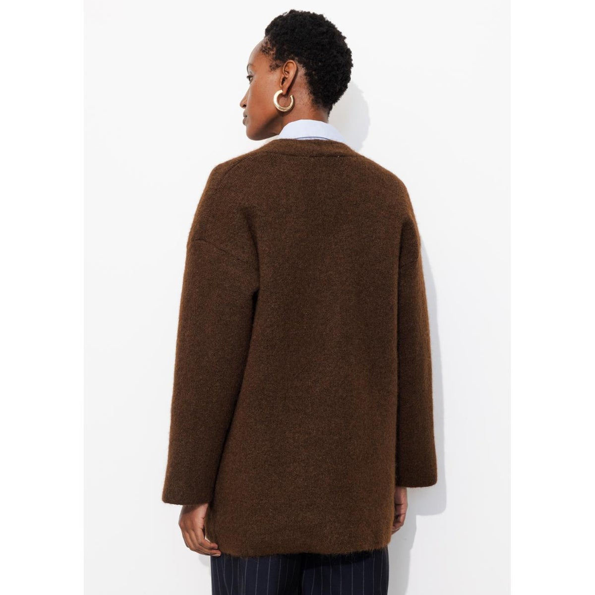 Long cardigan oversize marron, PROMOD