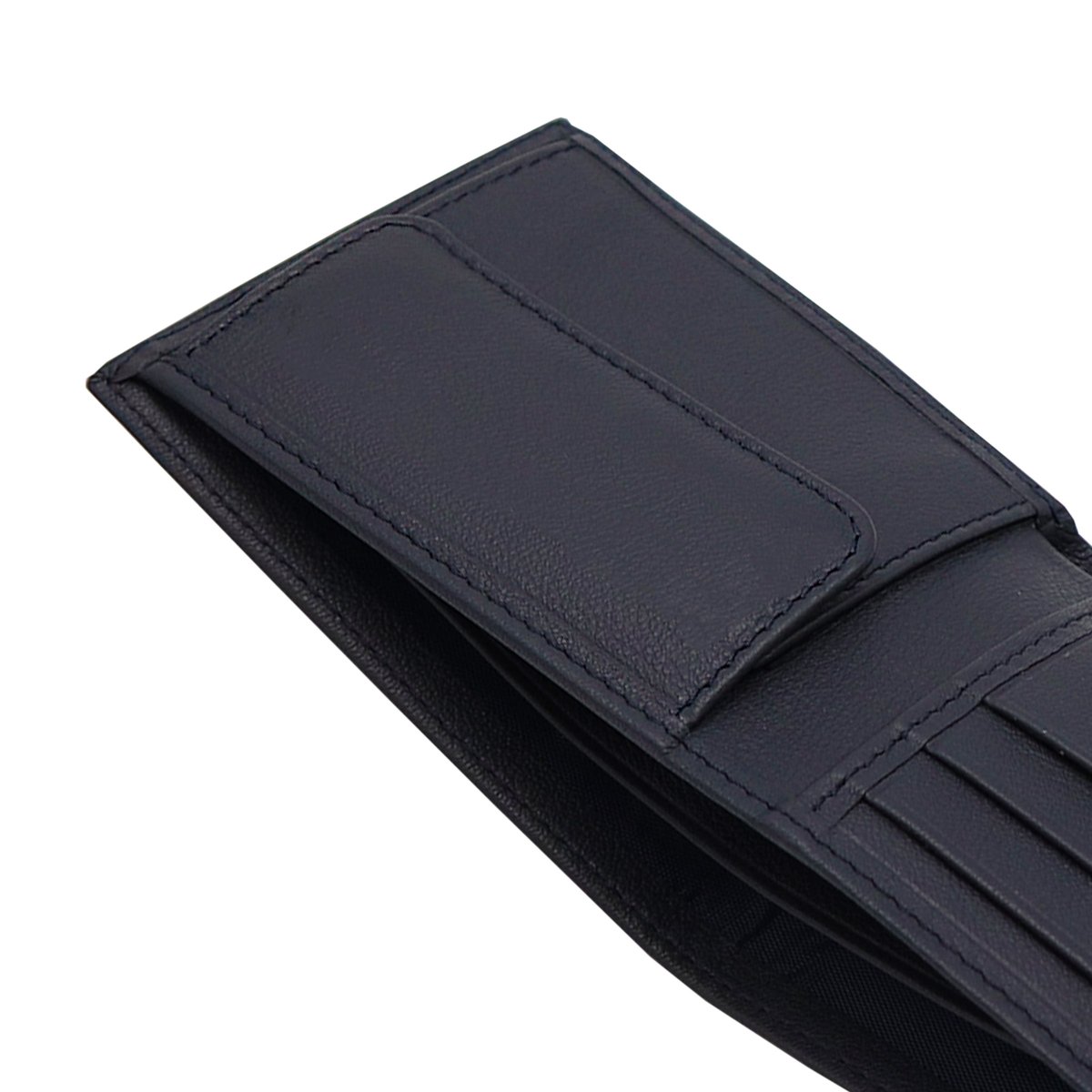 Portefeuille essentiel cuir grainé bleu, JULES & JENN