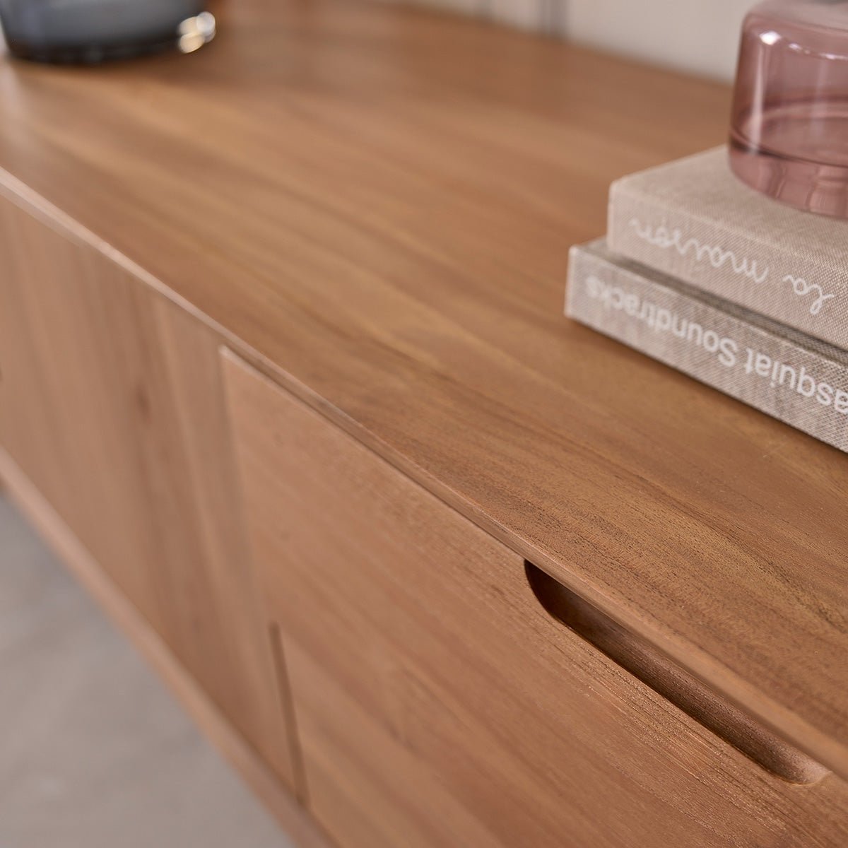 Meuble TV en teck massif 150 cm GUSTAVE naturel, BERAH GETAH