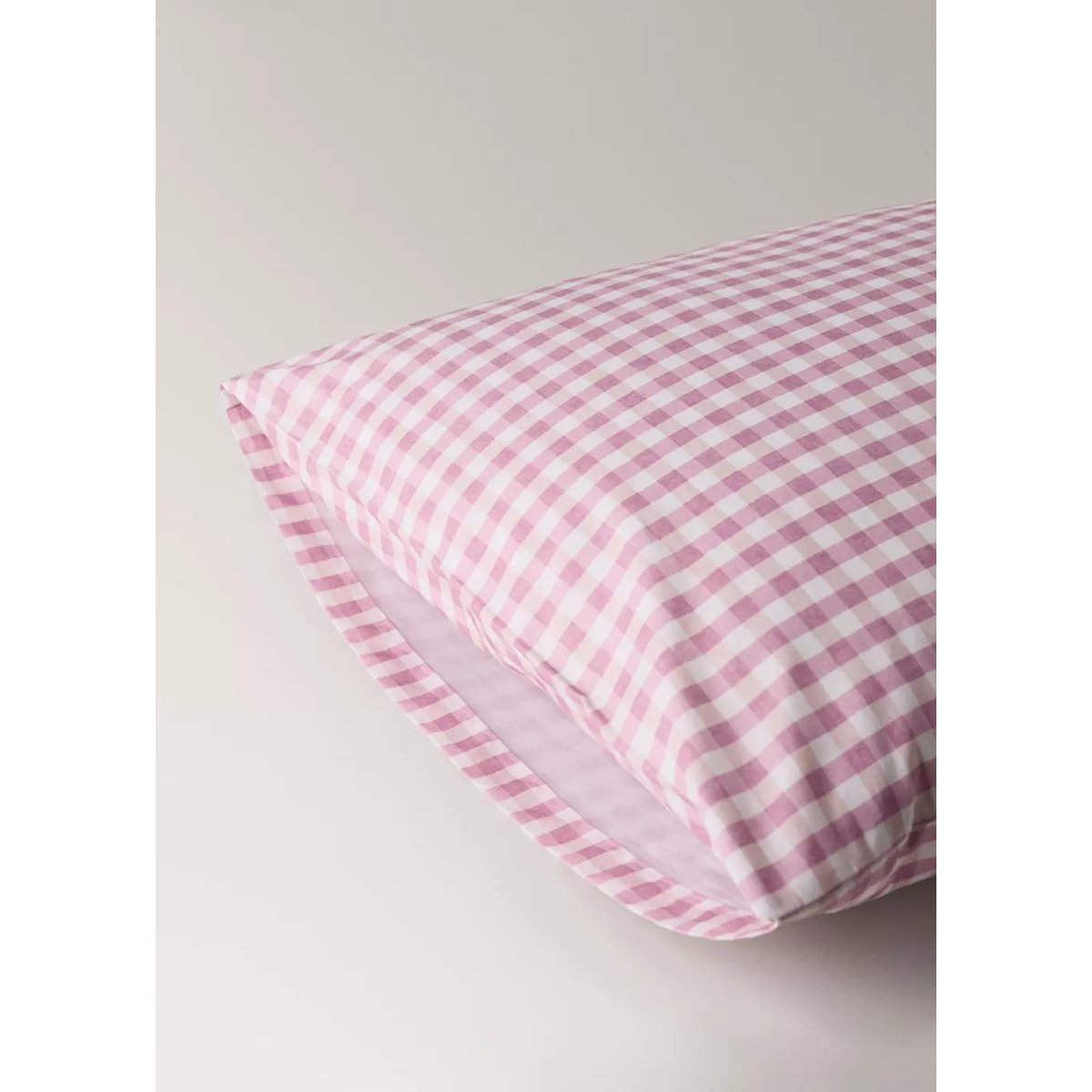 Taie d'oreiller coton carreaux vichy 50x75 cm rose, MANGO HOME
