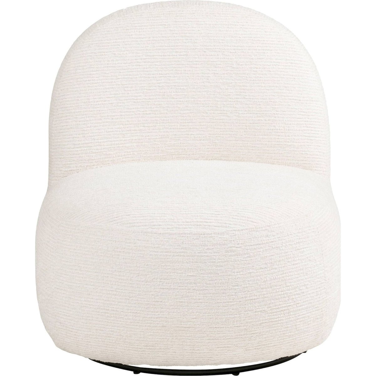 Fauteuil pivotant en chenille collection FINICS blanc chenille, RECOLLECTION