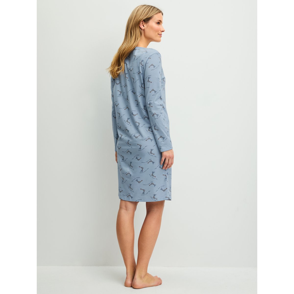 manches longues Coton HOTEL NIGHTS dusty grey, CALIDA