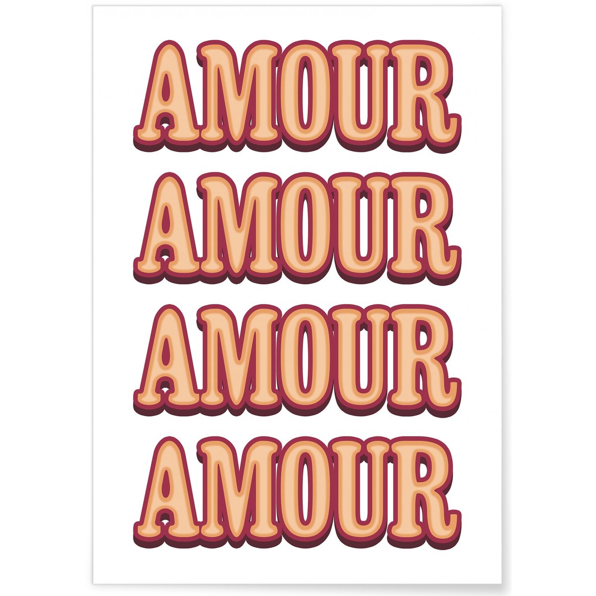 Affiche Amour blanc, L'AFFICHERIE