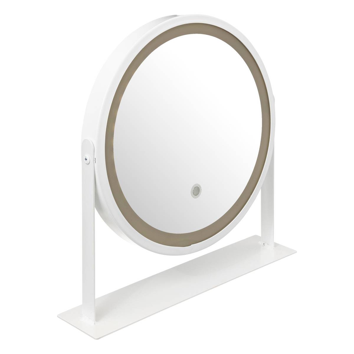 Miroir rond pivotant LED blanc, 5FIVE SIMPLY SMART