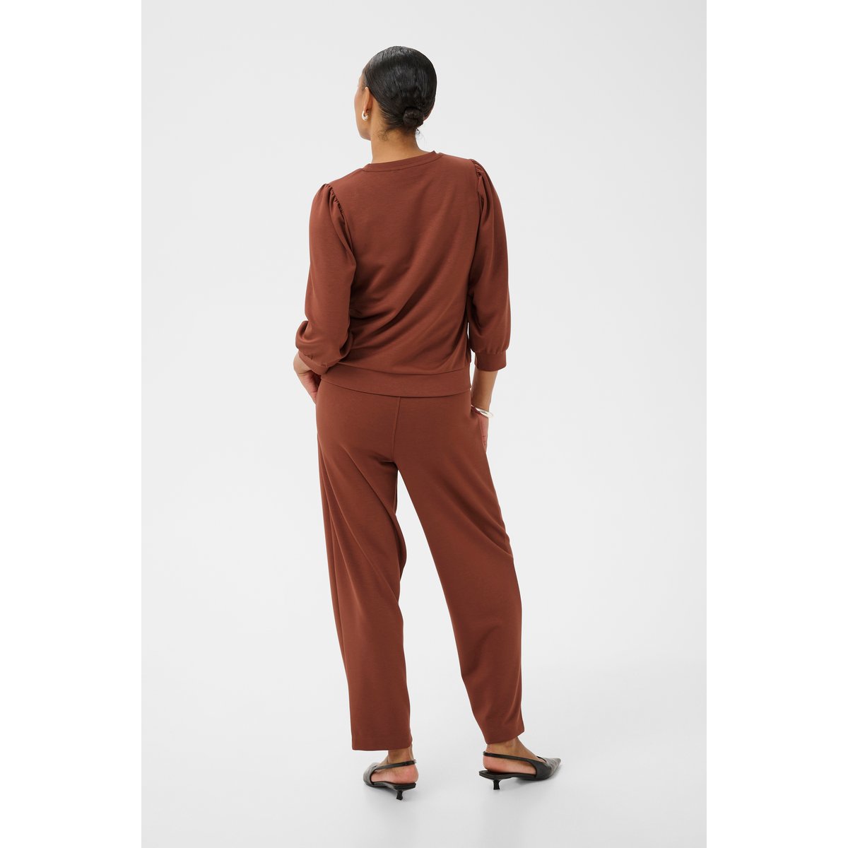 Sweatshirt marron henna, KAFFE