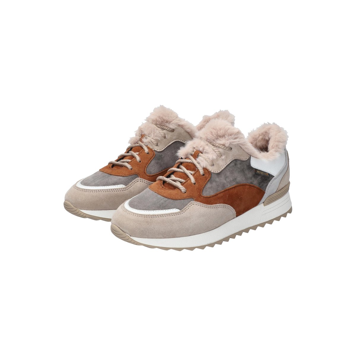 Baskets en cuir TOYA gris chaud 5140, MEPHISTO