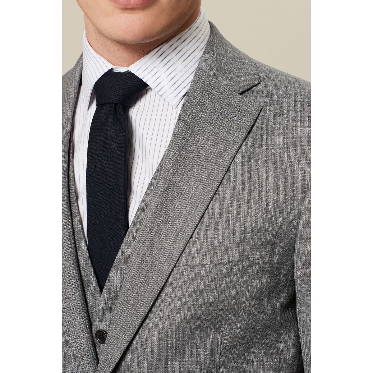 Veste de costume coupe slim gris clair, NEXT