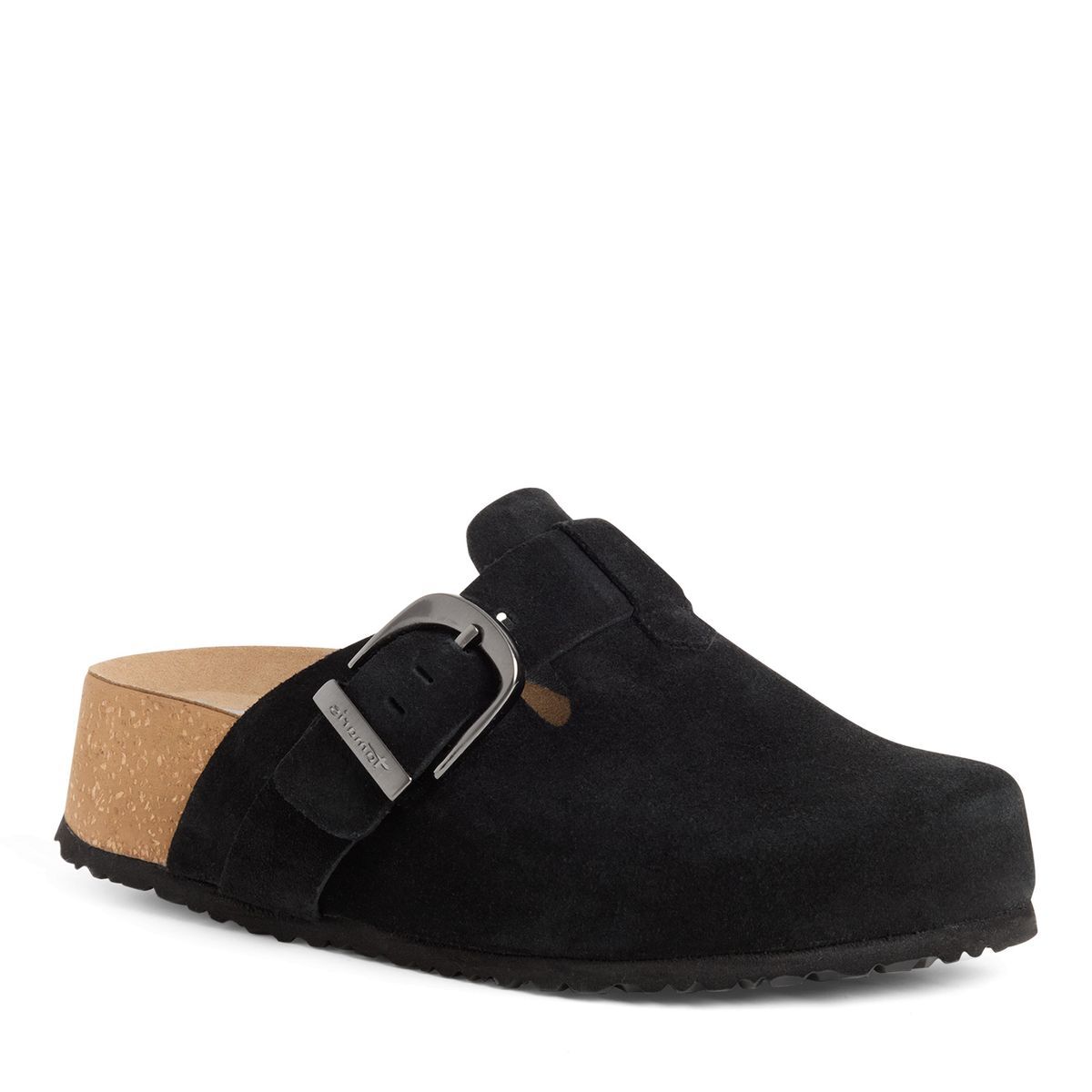 Mule en cuir noir, TAMARIS