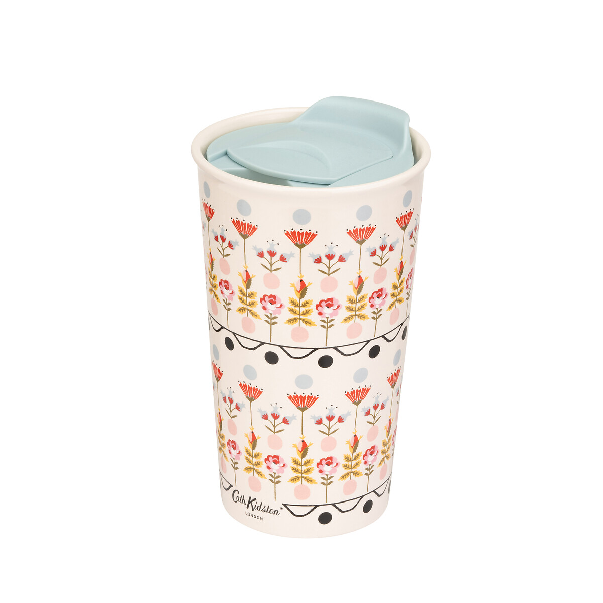 300ml Painted Table Ceramic Travel Mug multi-coloured, CATH KIDSTON
