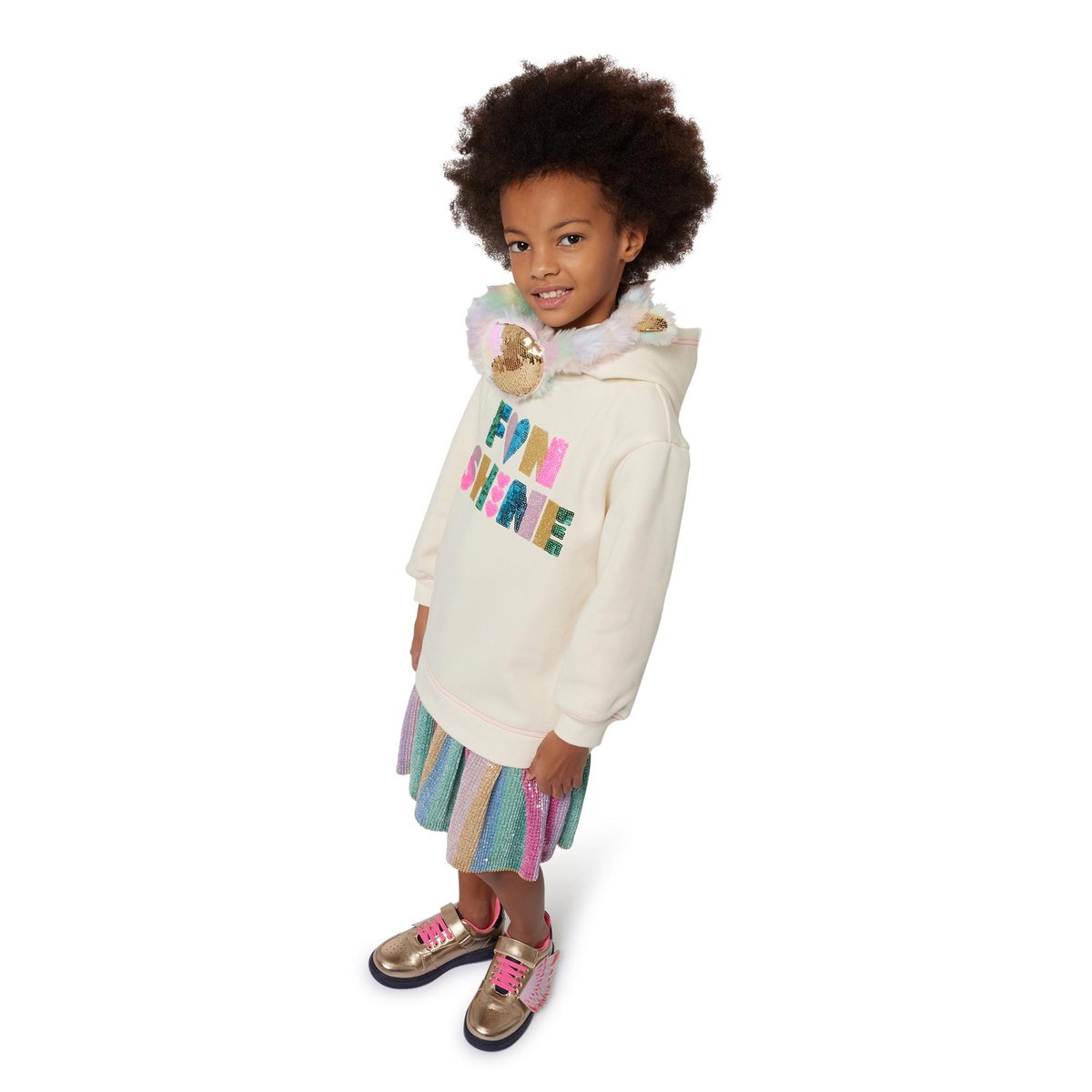 Robe bi-matière fantaisie new beige, BILLIEBLUSH