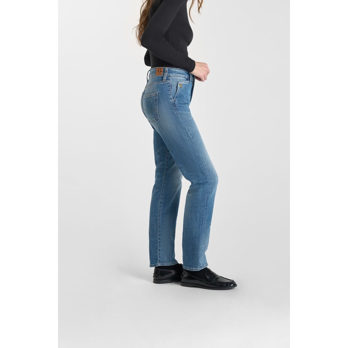 Jeans droite , 7/8ème blue, LE TEMPS DES CERISES