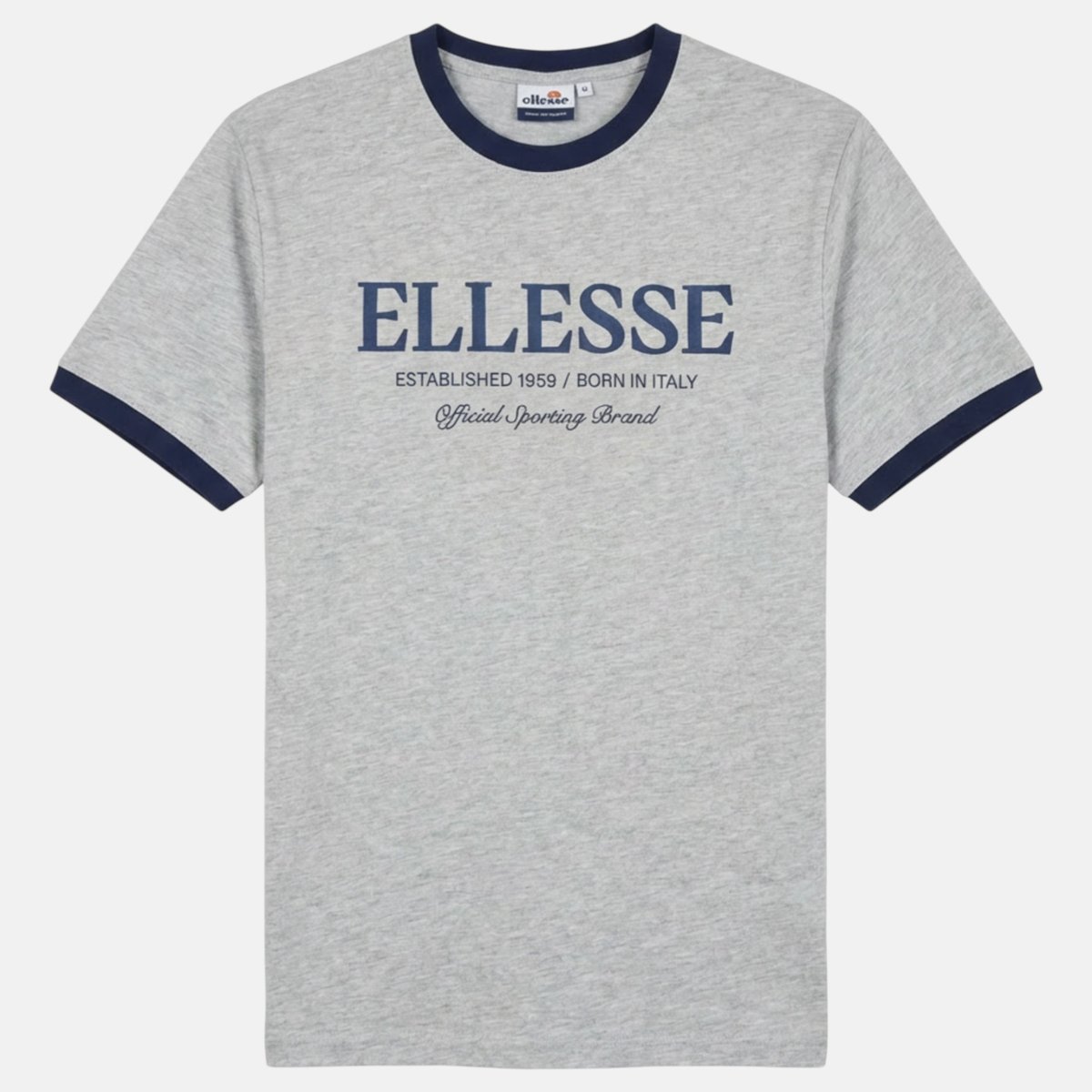 T-shirt manches courtes, col rond TEE TIME gris clair, ELLESSE