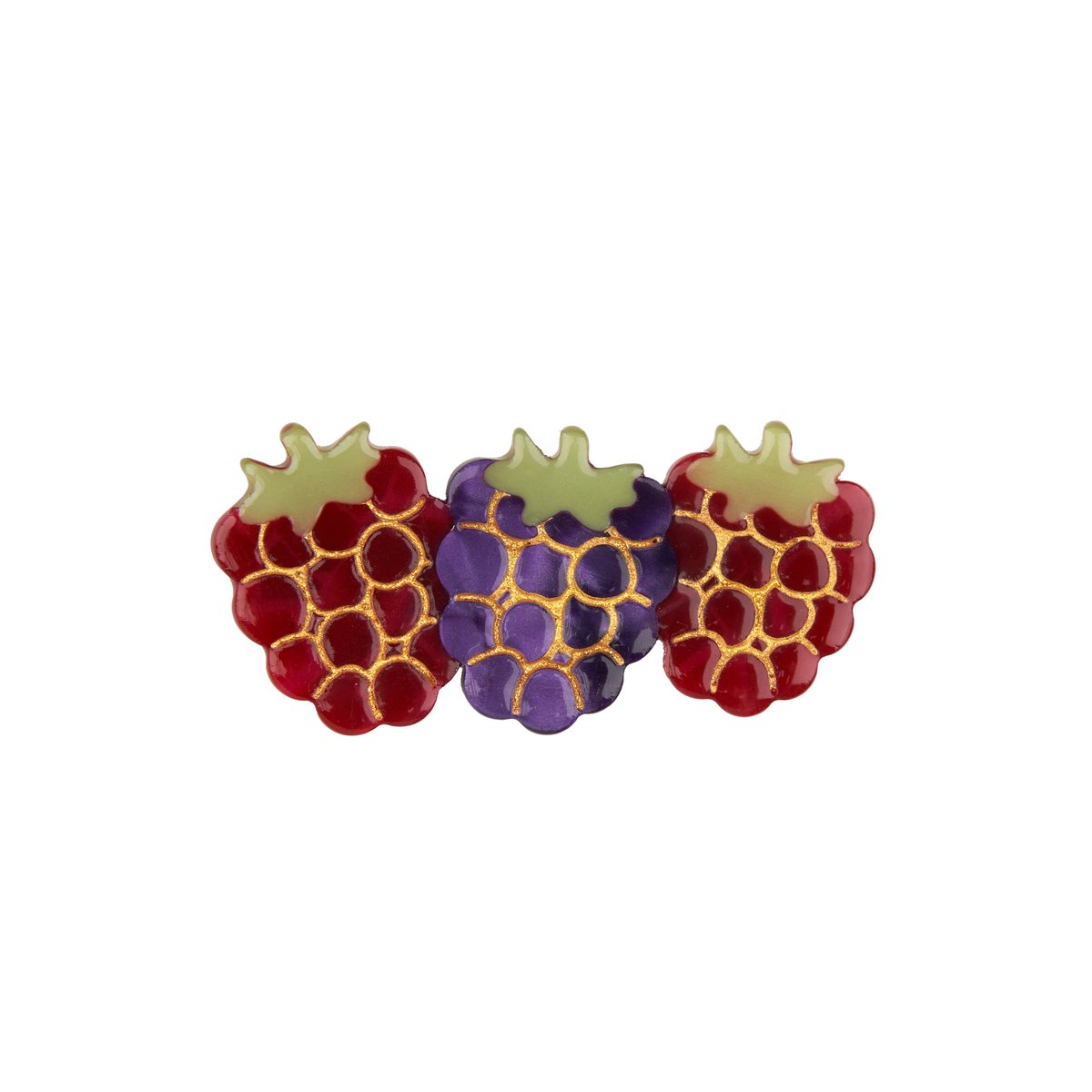 Barrette Fruits rouges rouge foncé, COUCOU SUZETTE