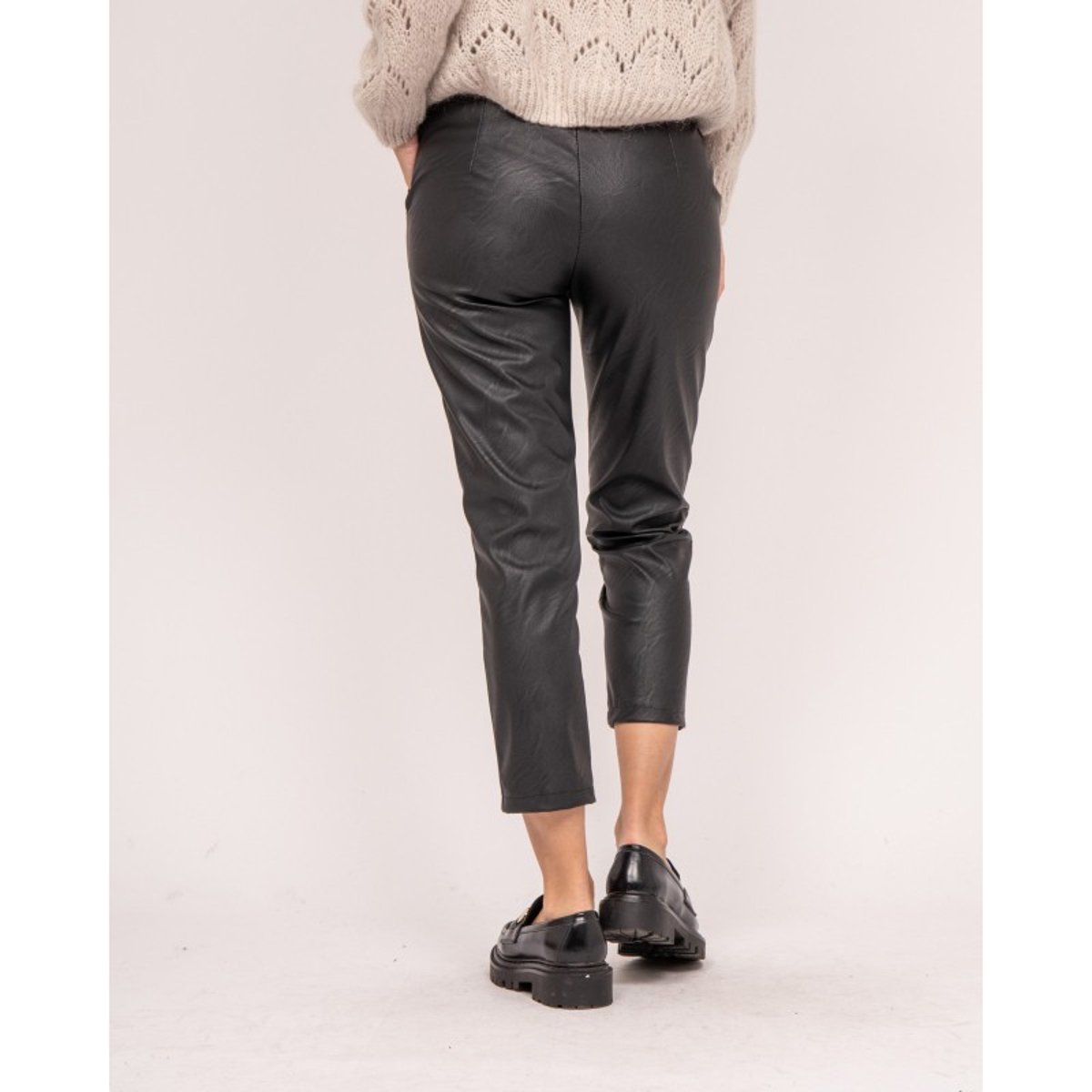 Pantalon Simili Cuir Ember noir, DONA LISA