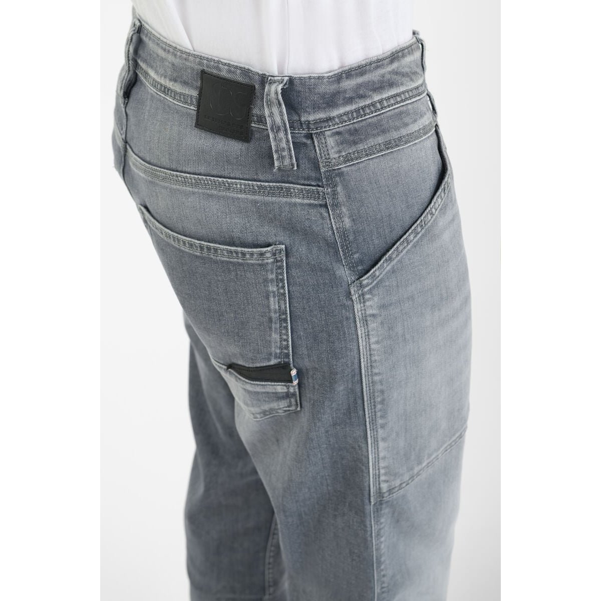 Jeans loose, large loose , longueur 34 grey, LE TEMPS DES CERISES