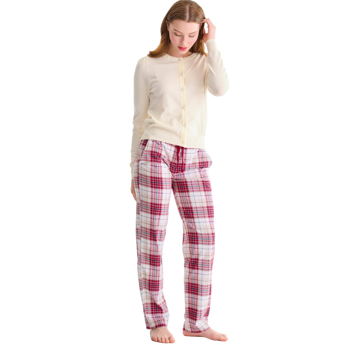 Bas pyjama pantalon long COSY NIGHTS rouge, LISCA