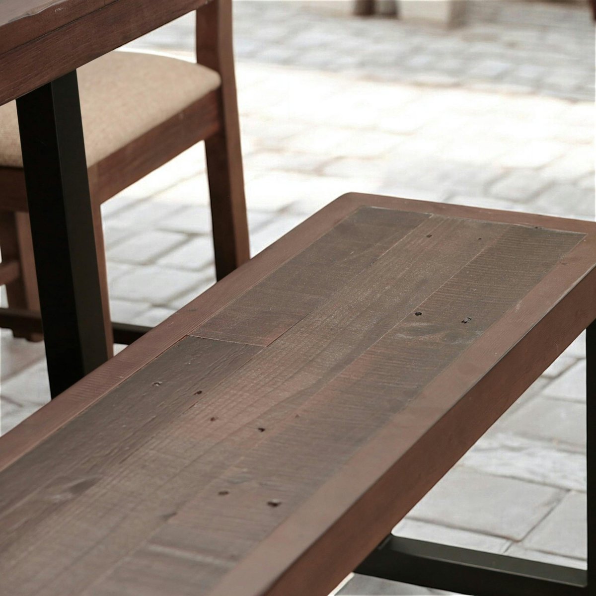 Banc bois brun recyclé 155cm SAMOA bois naturel, PIER IMPORT
