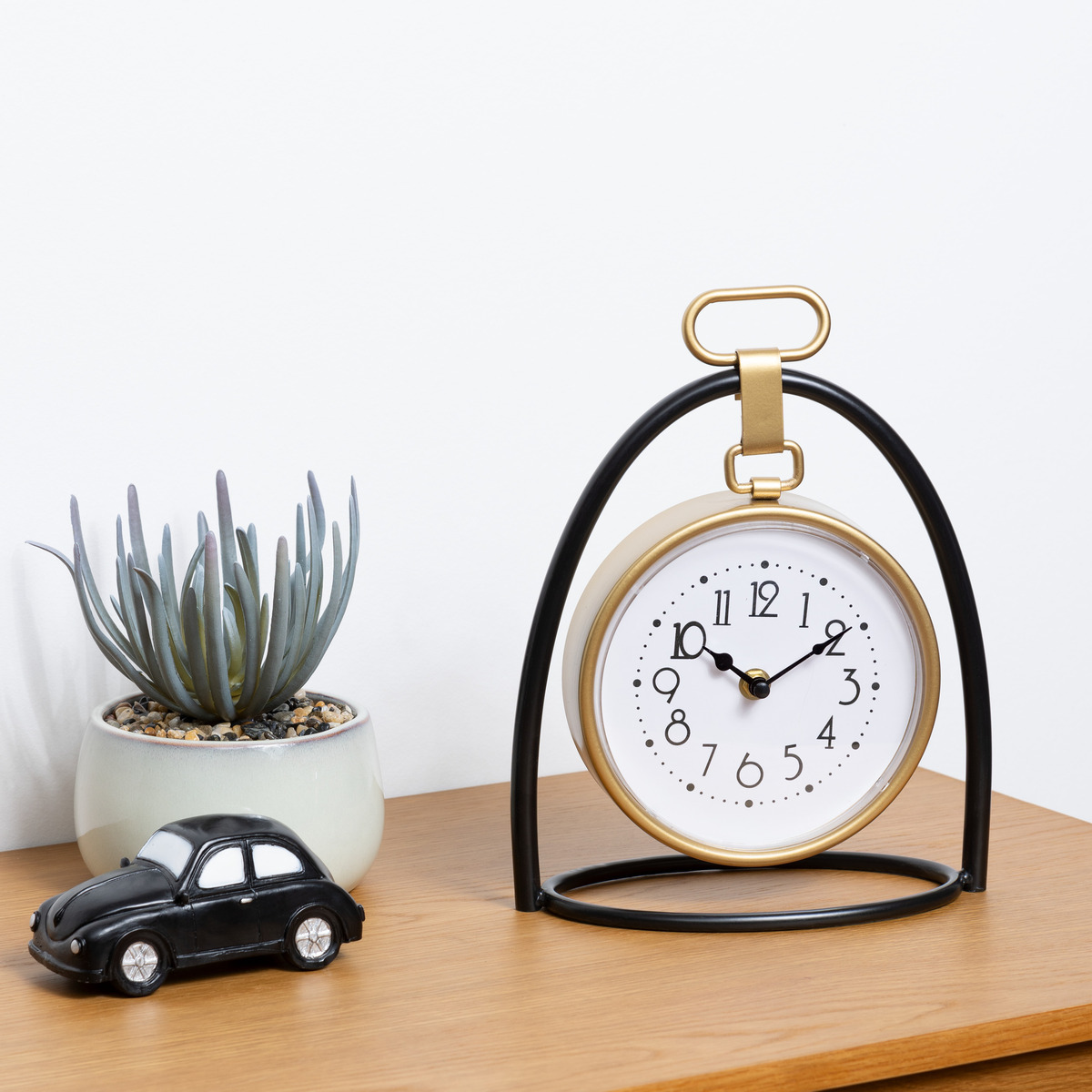 Horloge à poser métal doré MAX multicolore, ATMOSPHERA