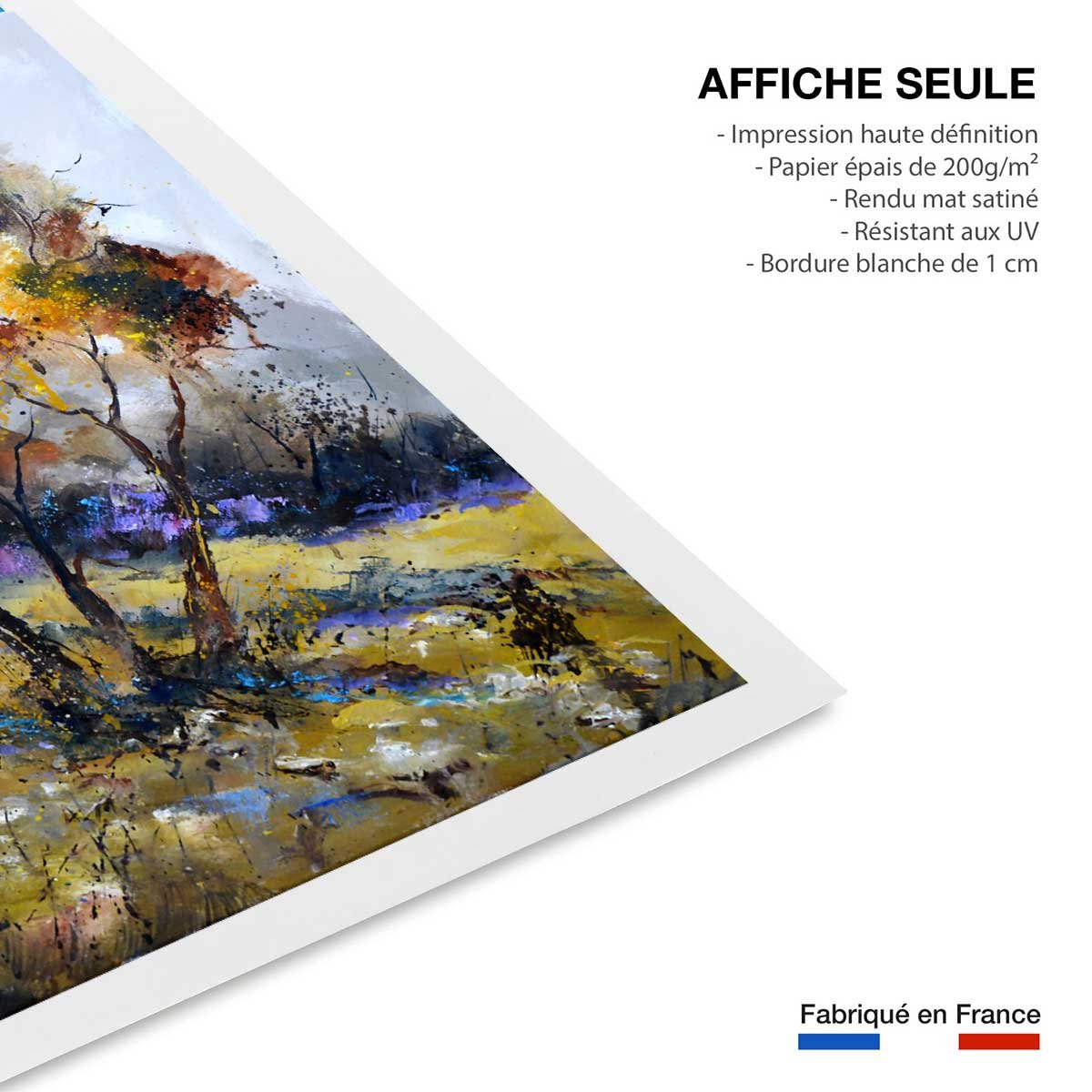 Affiche paysage rural automnal affiche seule, HEXOA