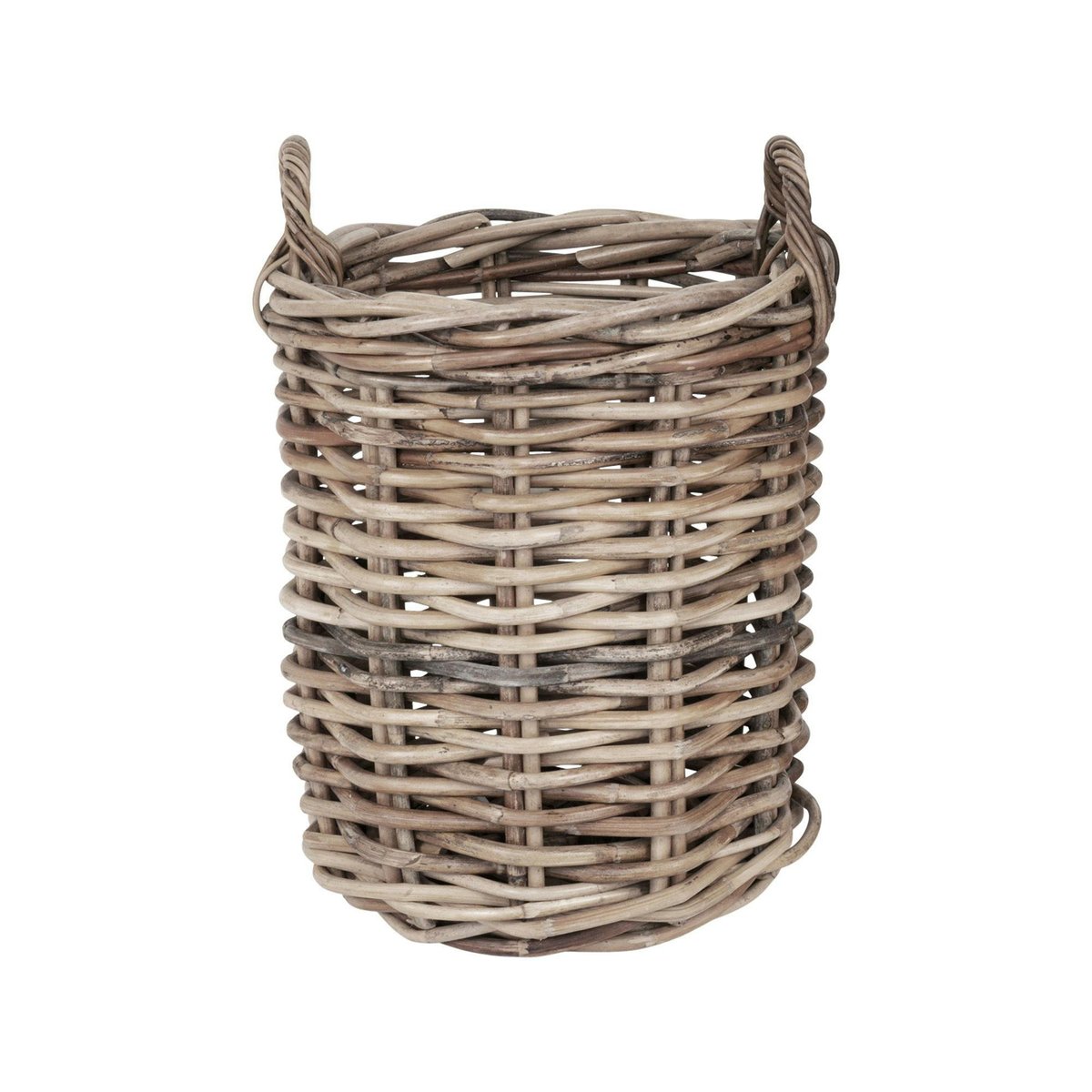 Cache-pot rond en rotin (lot de 2) beige, PIER IMPORT