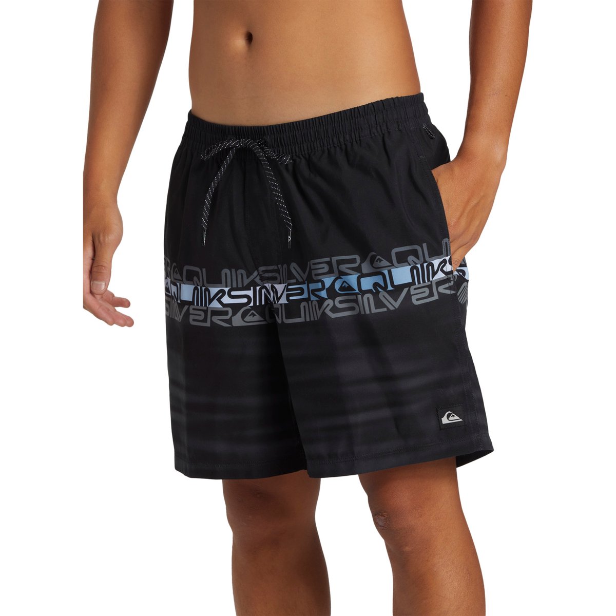 Short de bain EVERYDAY WORDBLOCK VOLLEY 17" noir black, QUIKSILVER