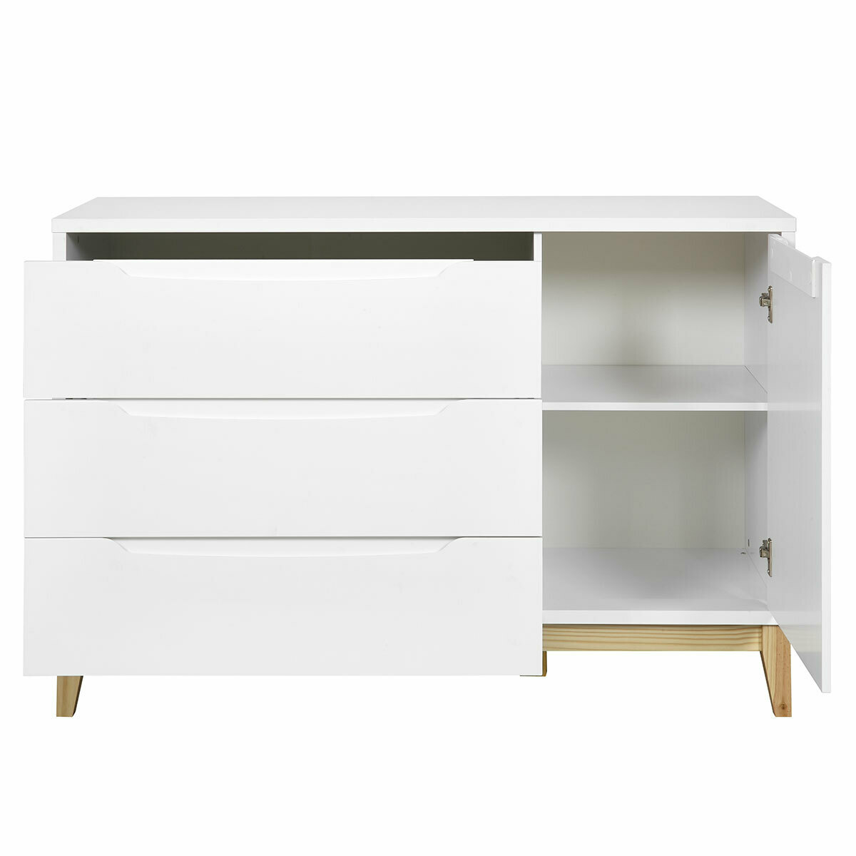 Commode YOONA blanc et bois, AKITEN RETAIL