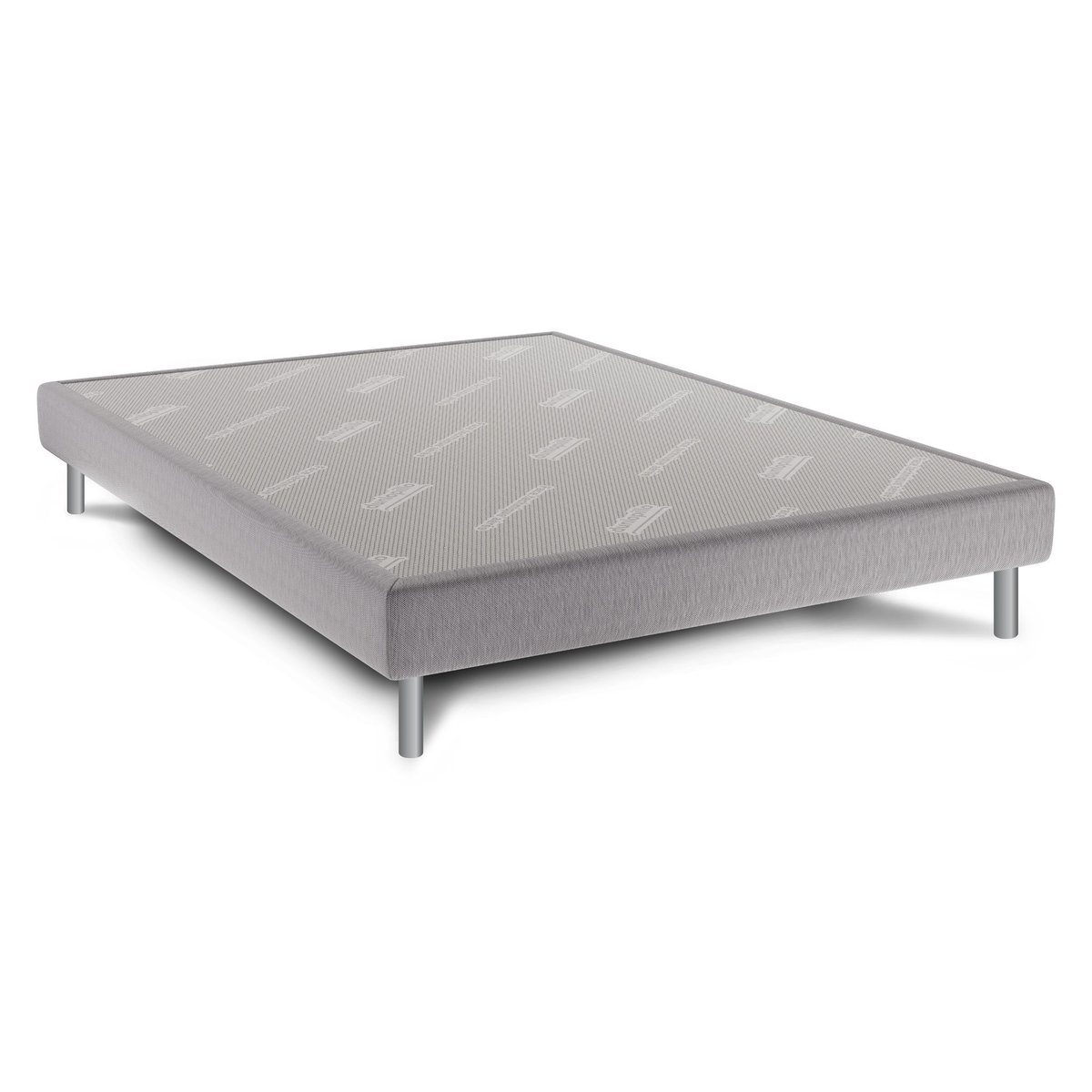 Matelas Aérial® 20cm, sommier pieds JONQUILLE blanc, DUNLOPILLO