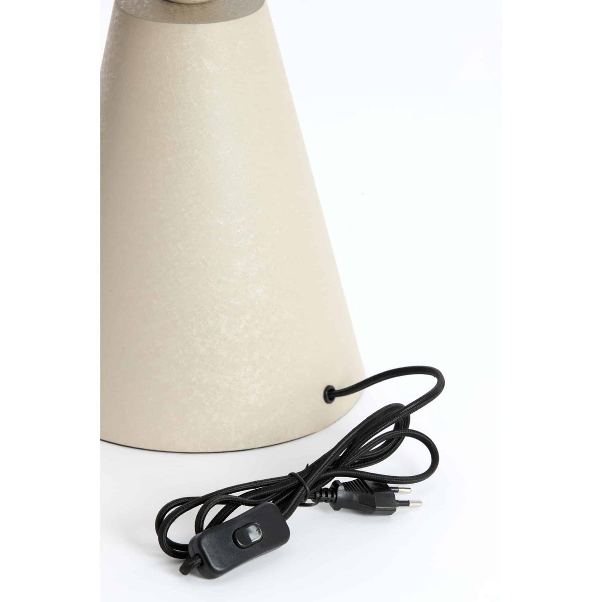 Lampe À Poser Métal SURRINA gris clair, LIGHT & LIVING 