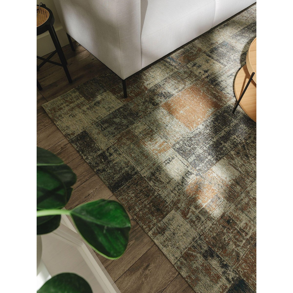 Tapis tissé plat FRENCIE beige/bleu, BENUTA