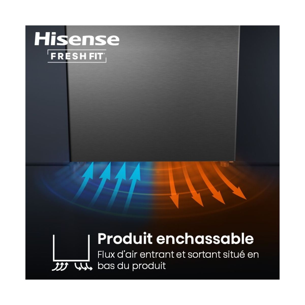 Réfrigérateur combiné RB3K330SAIC FreshFit couleur unique, HISENSE
