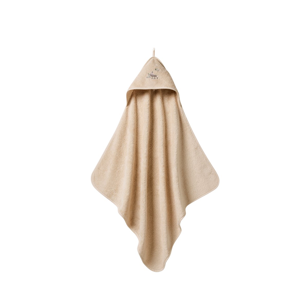 Cape de bain coton INSTANT naturel, CARRE BLANC