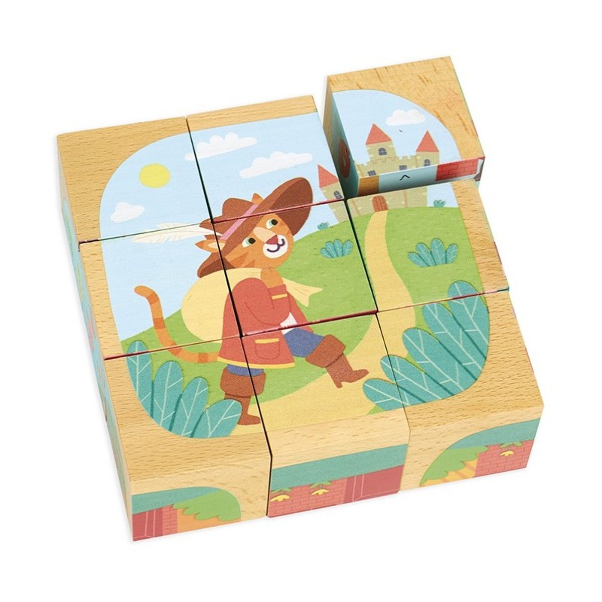 Cubes en bois - Les contes beige, VILAC